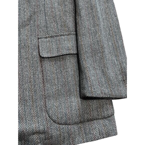 JOE NAMATH Men's Tweed Sport Coat Blazer Two Button Herringbone Stripe 46R - Picture 3 of 9
